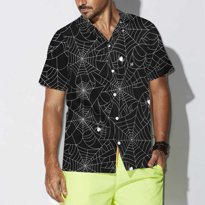 Halloween Spider Web Hawaiian Shirt, Hawaiian For Gift