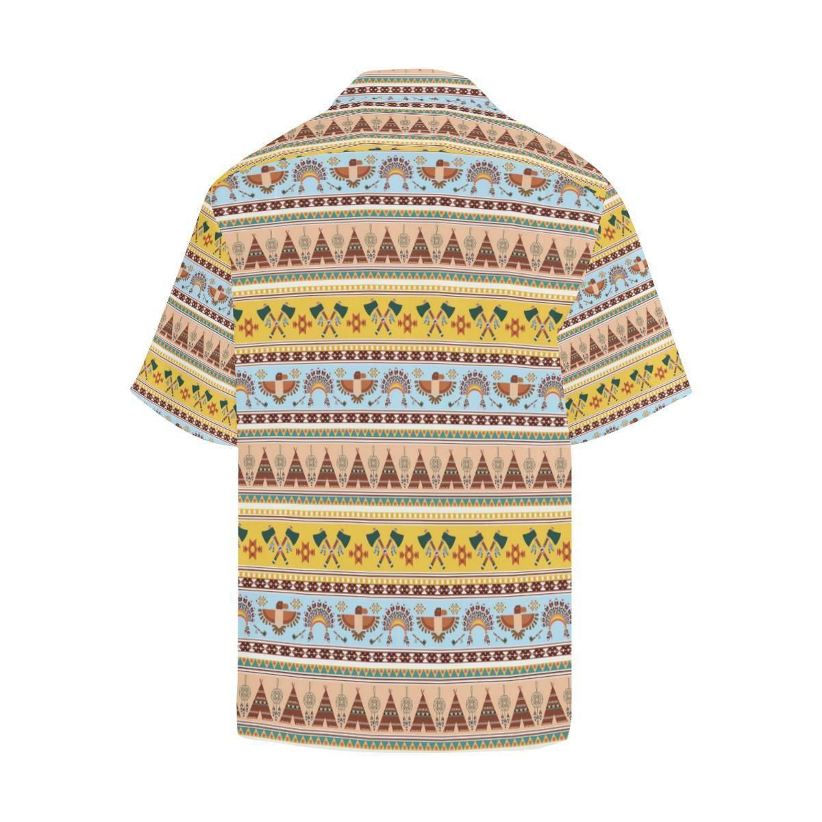 Native American Bright Color Pattern Hawaiian Shirt,Hawaiian Shirt Gift, Christmas Gift