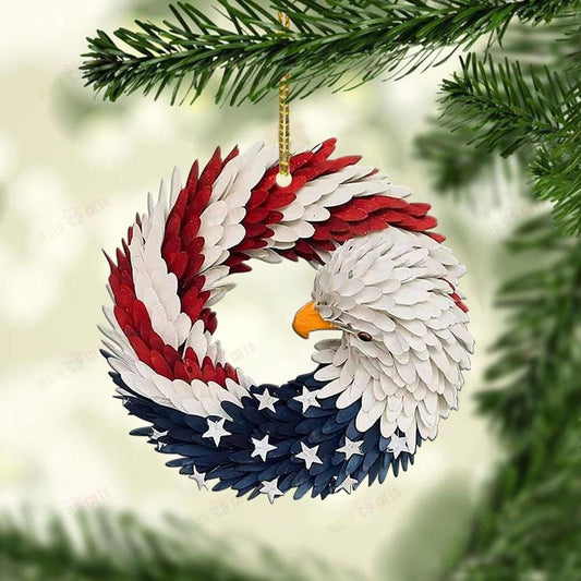 Christmas American Eagle Mica Ornament, Christmas Shape Ornament, Happy Christmas Ornament, Christmas Gift, Christmas Decoration
