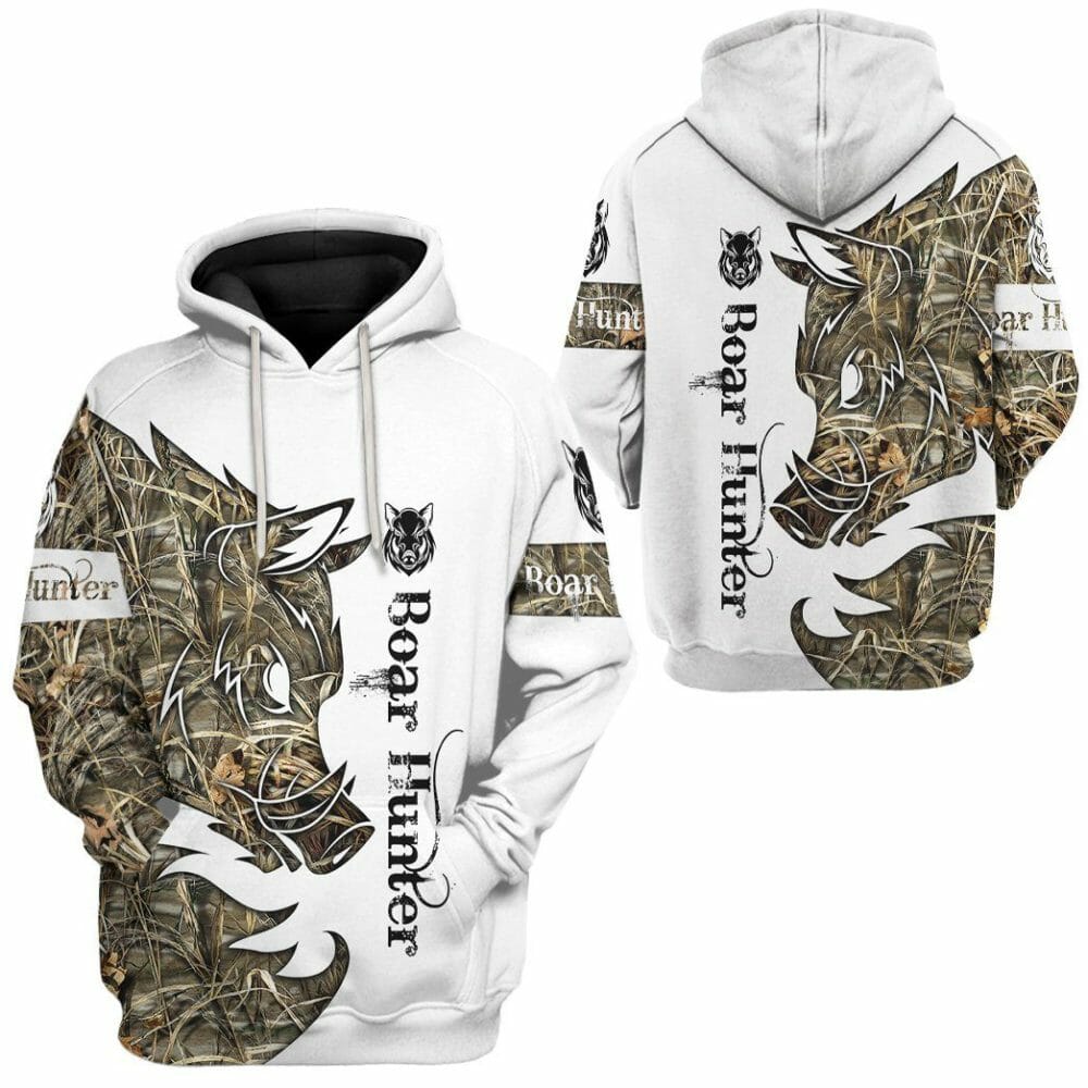 3D Wildschweinjäger Custom T-Shirt Hoodie Bekleidung