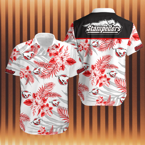 Calgary Stampeders Hawaiian Shirt_ Hawaiian Shirts -Hawaiian Shirt Gift, Christmas Gift