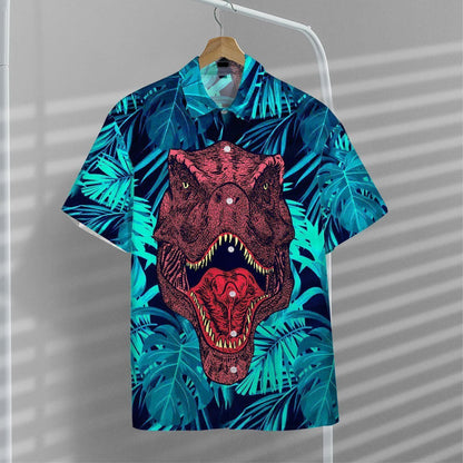 Dangerous Dinosaur Seamless Background Design Hawaiian Shirt,Hawaiian Shirt Gift, Christmas Gift