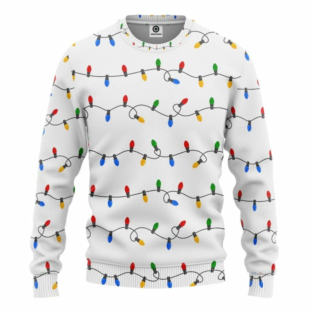 3D Weihnachtslicht Custom T-Shirt Hoodie Bekleidung