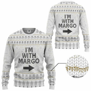 3D Im With Margo National Lampoon Christmas Vacation Ugly Sweater Custom Tshirt Hoodie Apparel