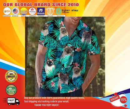 Cat Hawaiian Shirt - Present For Cat Loversâ€“ Dnstyles_Hawaiian Shirt Gift, Christmas Gift