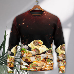 Food Burritos Fast Food Delicious Ugly Christmas Sweater, Christmas Gift, Gift Christmas 2024