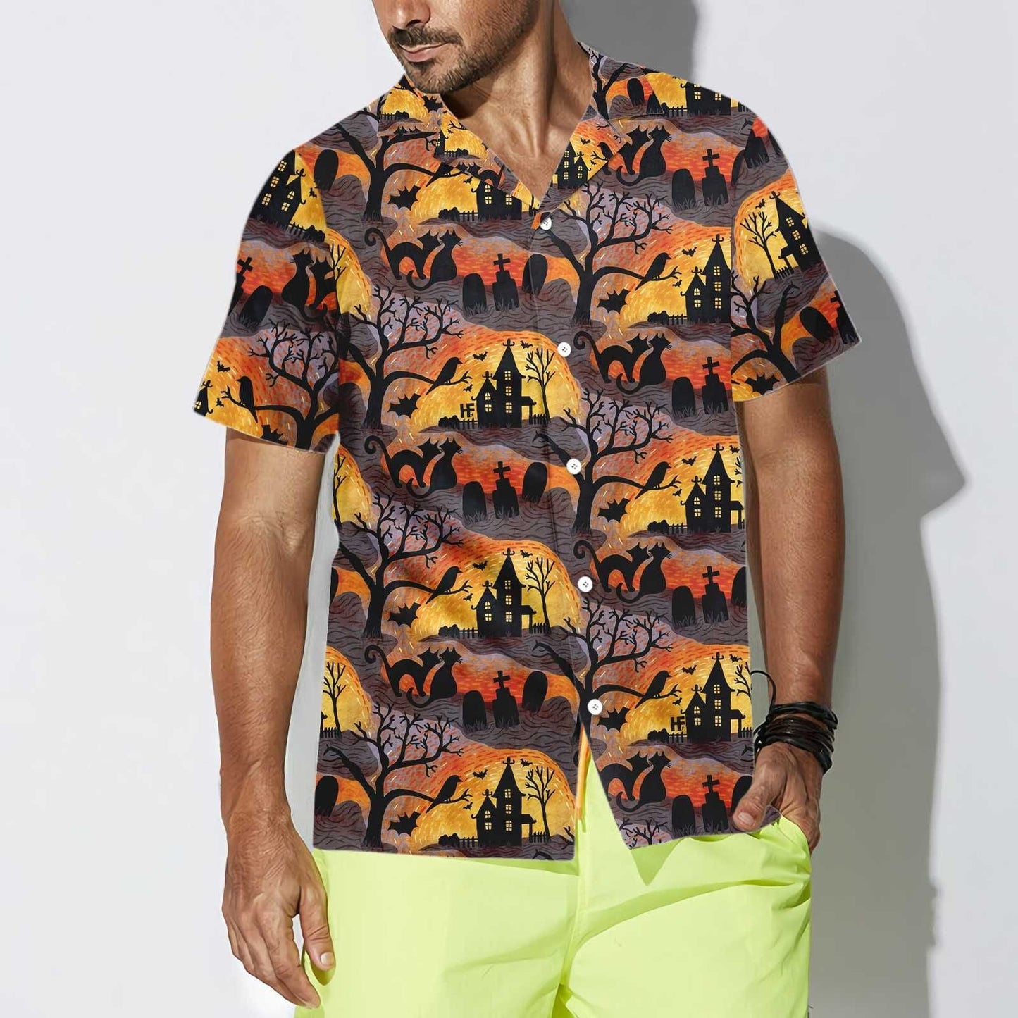 Spooky Night Halloween Hawaiian Shirt, Halloween Shirt For Men And Women,Hawaiian Shirt Gift, Christmas Gift