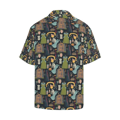 Creepy Graveyard On Halloween Night Dramatic Hawaiian Shirt,Hawaiian Shirt Gift, Christmas Gift