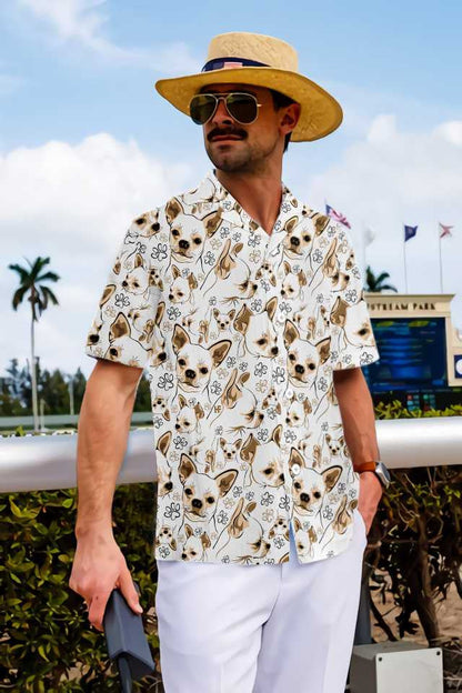 I Love Dog Cute Chihuahua Design Hawaiian Shirt,Hawaiian Shirt Gift, Christmas Gift