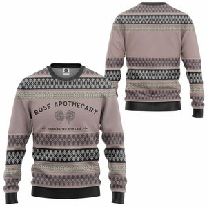 3D Custom Rose Apothecary Christmas Ugly Sweatshirt Apparel