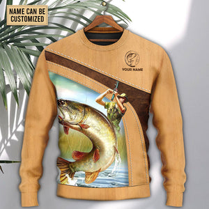 Fishing An Old Fisherman And The Best Catch Personalized Ugly Christmas Sweater, Christmas Gift, Gift Christmas 2024