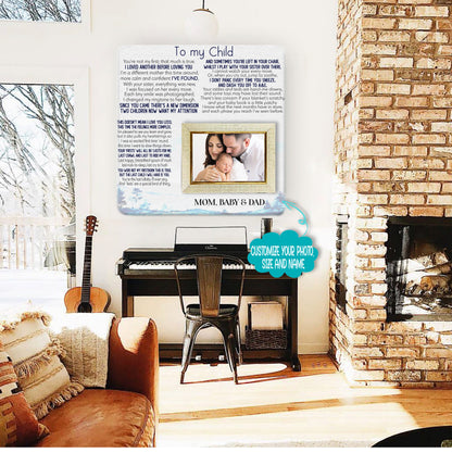 To My Child Mom Picture Frame Gifts for Mother's Birthday from Daughter Son Dad Mother's Day Father's Day