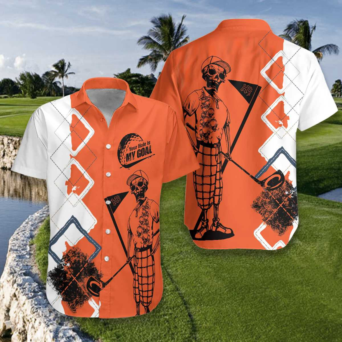Your Hole Is My Goal Style Pretty Ornamental Hawaiian Shirt, Hawaiian Shirt Gift, Christmas Gift