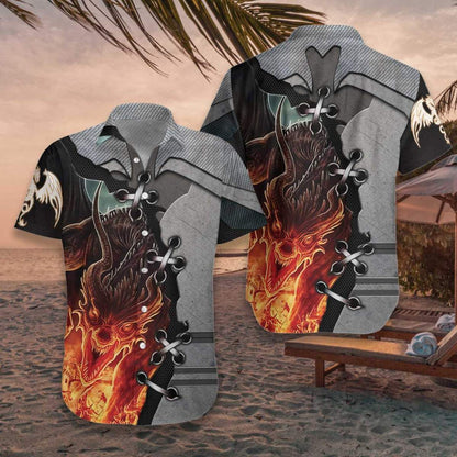 Tattoo And Dungeon Dragon Pattern Hawaiian Shirt,Hawaiian Shirt Gift, Christmas Gift