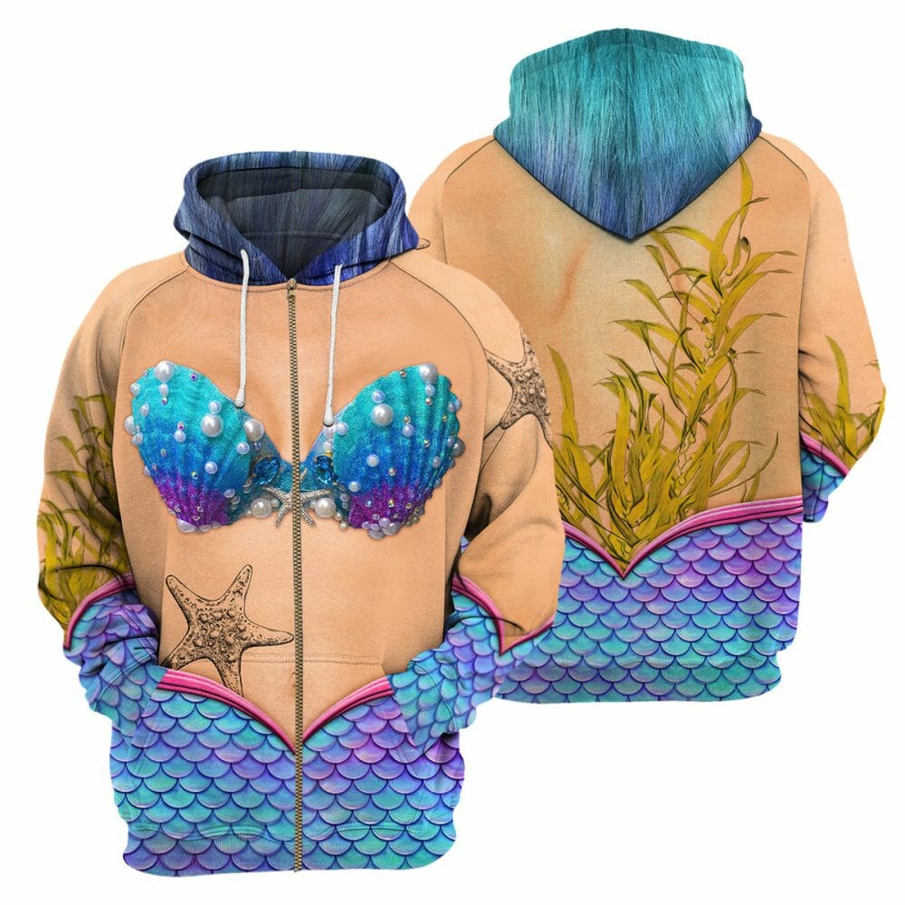 Mermaids - 3D All Over Printed Shirt Tshirt Hoodie Apparel