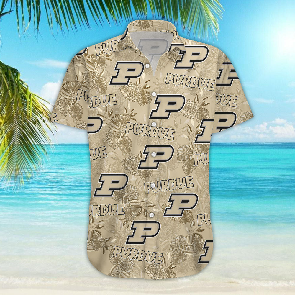 Purdue Boilermakers Aloha Shirt Hawaiian Aloha Shirt Hawaiian Shorts Beach Short Shirt, Hawaiian Shirt Gift, Christmas Gift