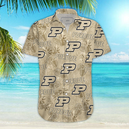Purdue Boilermakers Aloha Shirt Hawaiian Aloha Shirt Hawaiian Shorts Beach Short Shirt, Hawaiian Shirt Gift, Christmas Gift