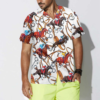 Horse And Long Rope Design Hawaiian Shirt, Hawaiian Shirt Gift, Christmas Gift