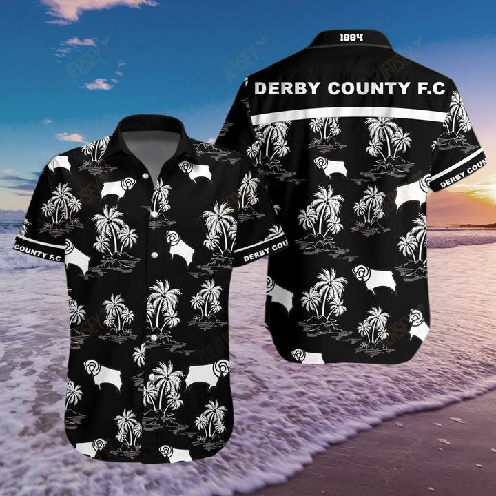 Derby County Fc Hawaiian Shirt , Hawaiian Shirt Gift, Christmas Gift