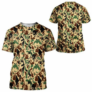 3D Corgi Camouflage Custom Tshirt Hoodie Apparel