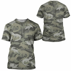 3D Crocodile Camo Custom Tshirt Hoodie Apparel