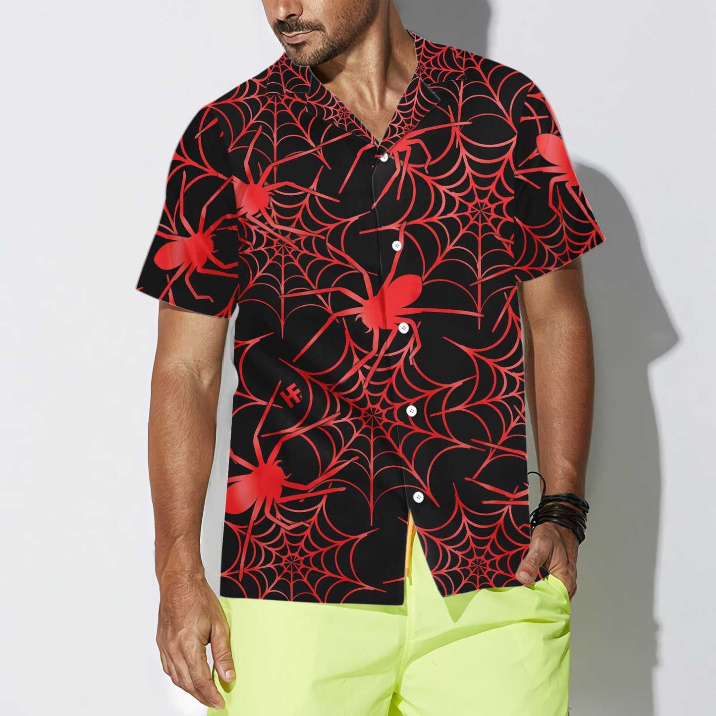 Nice Creepy Spider Halloween Hawaiian Shirt, Hawaiian Shirt Gift, Christmas Gift