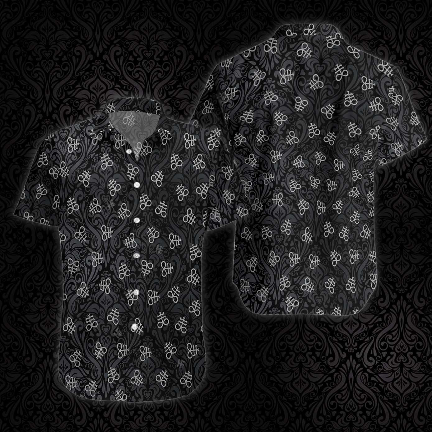 Cool Seamless Leviathan Cross Goth Design Hawaiian Shirt,Hawaiian Shirt Gift, Christmas Gift