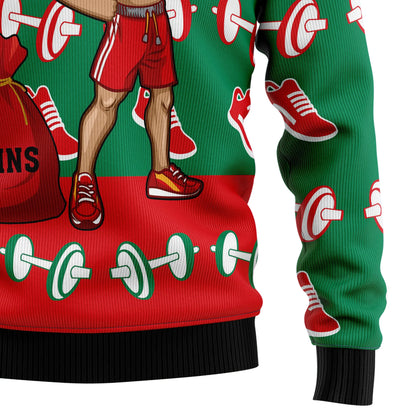 Santa Gym Ugly Christmas Sweater, Christmas Gift,Gift Christmas 2024