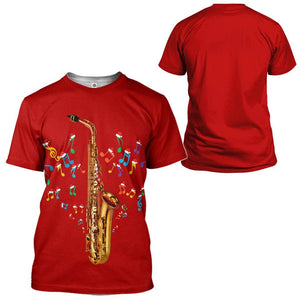 3D Saxophone Custom Tshirt Apparel