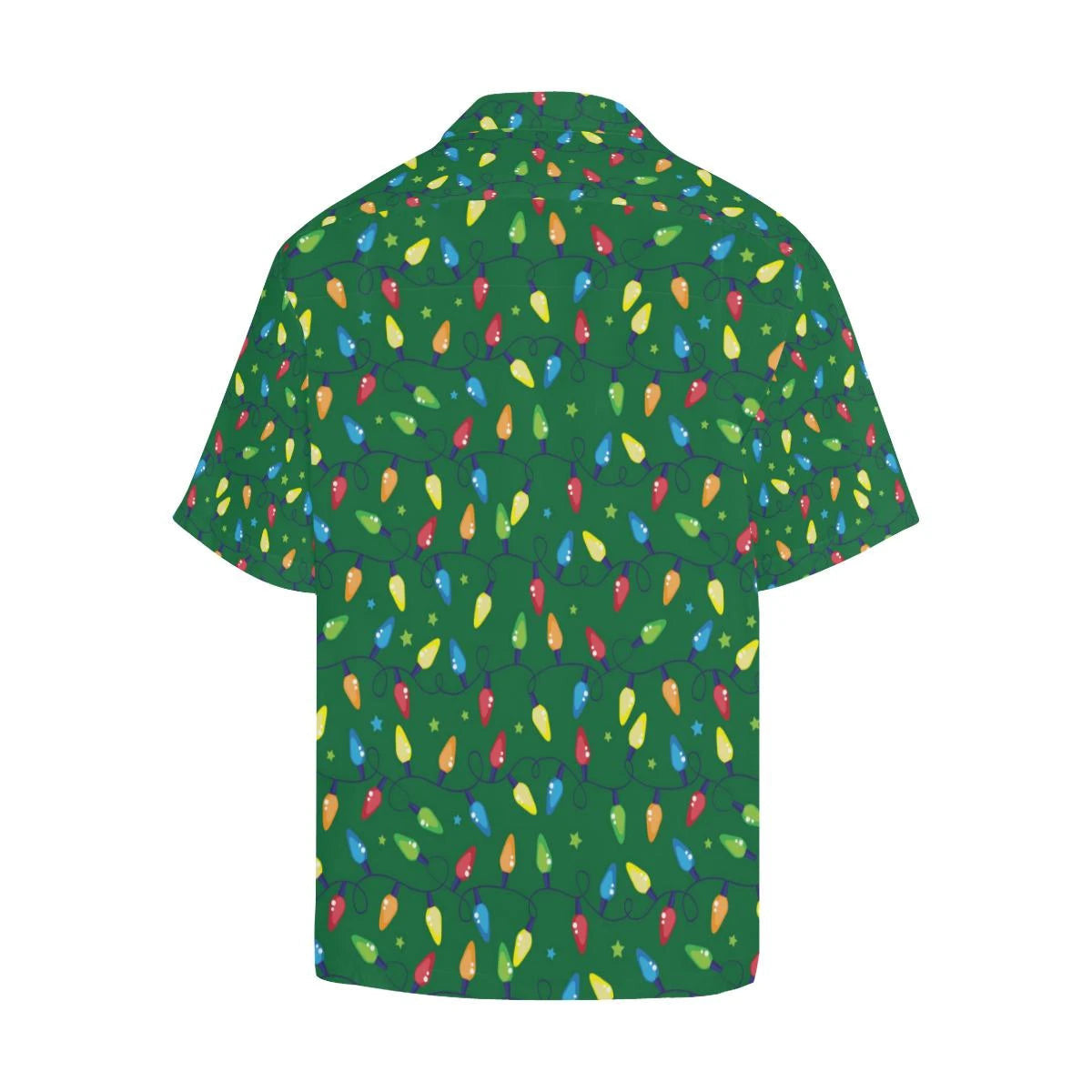 Christmas Colorful Light On Green Design Hawaiian Shirt, Hawaiian For Gift