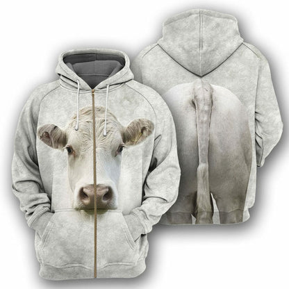 Charolais Cattle - 3D All Over Printed Shirt Tshirt Hoodie Apparel