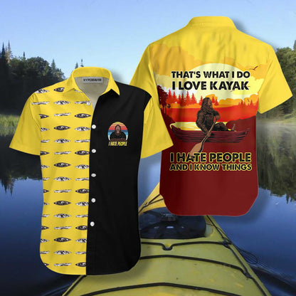 Darryl Love Kayak And Hate People Hawaiian Shirt,Hawaiian Shirt Gift, Christmas Gift