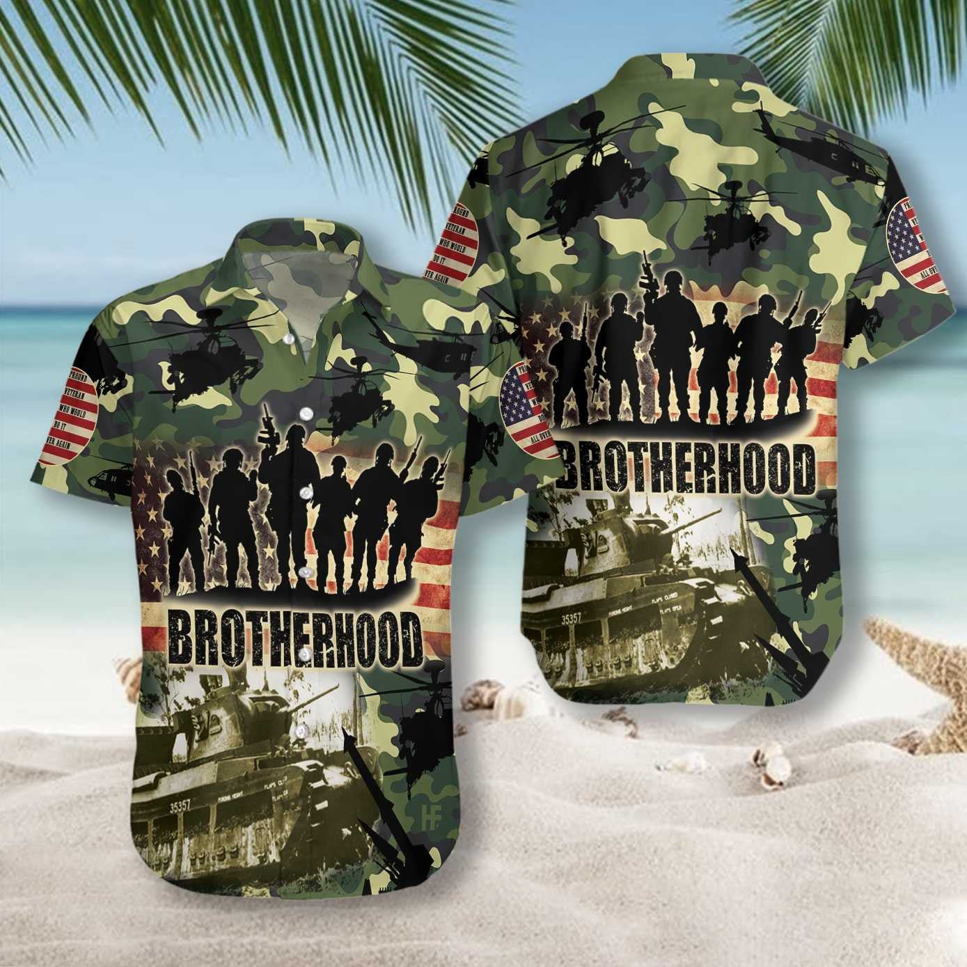 Thanks For Your Brave Brotherhood Camouflage Design Hawaiian Shirt, Hawaiian Shirt Gift, Christmas Gift