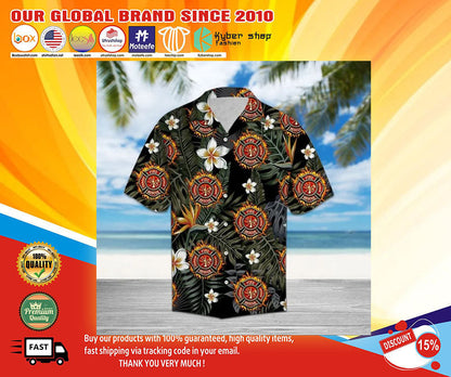 Firefighter Hawaiian Shirt, Hawaiian Shirt Gift, Christmas Gift