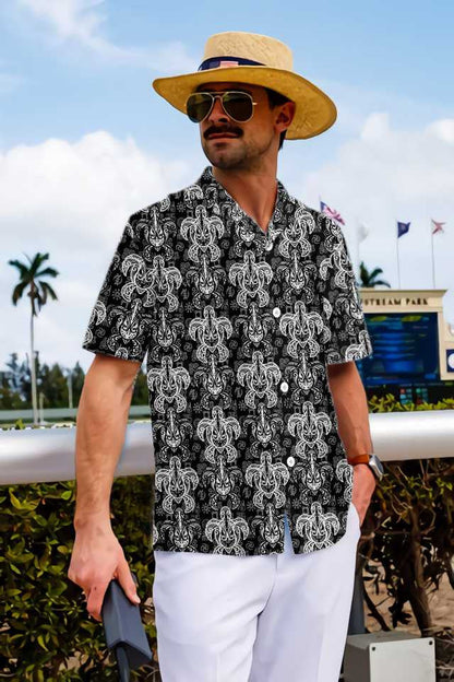 Indigenous Tribal Polynesian Style Sea Turtle Pattern Hawaiian Shirt, Hawaiian Shirt Gift, Christmas Gift