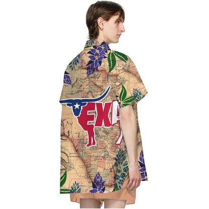 Longhorn Flag Texas Seamless Background Design Hawaiian Shirt,Hawaiian Shirt Gift, Christmas Gift