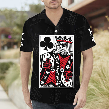 King Card On Black Design Hawaiian Shirt, Hawaiian Shirt Gift, Christmas Gift