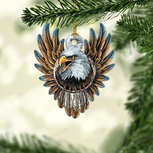 Christmas Eagle Mica Ornament, Happy Christmas Ornament, Christmas Gift, Christmas Decoration