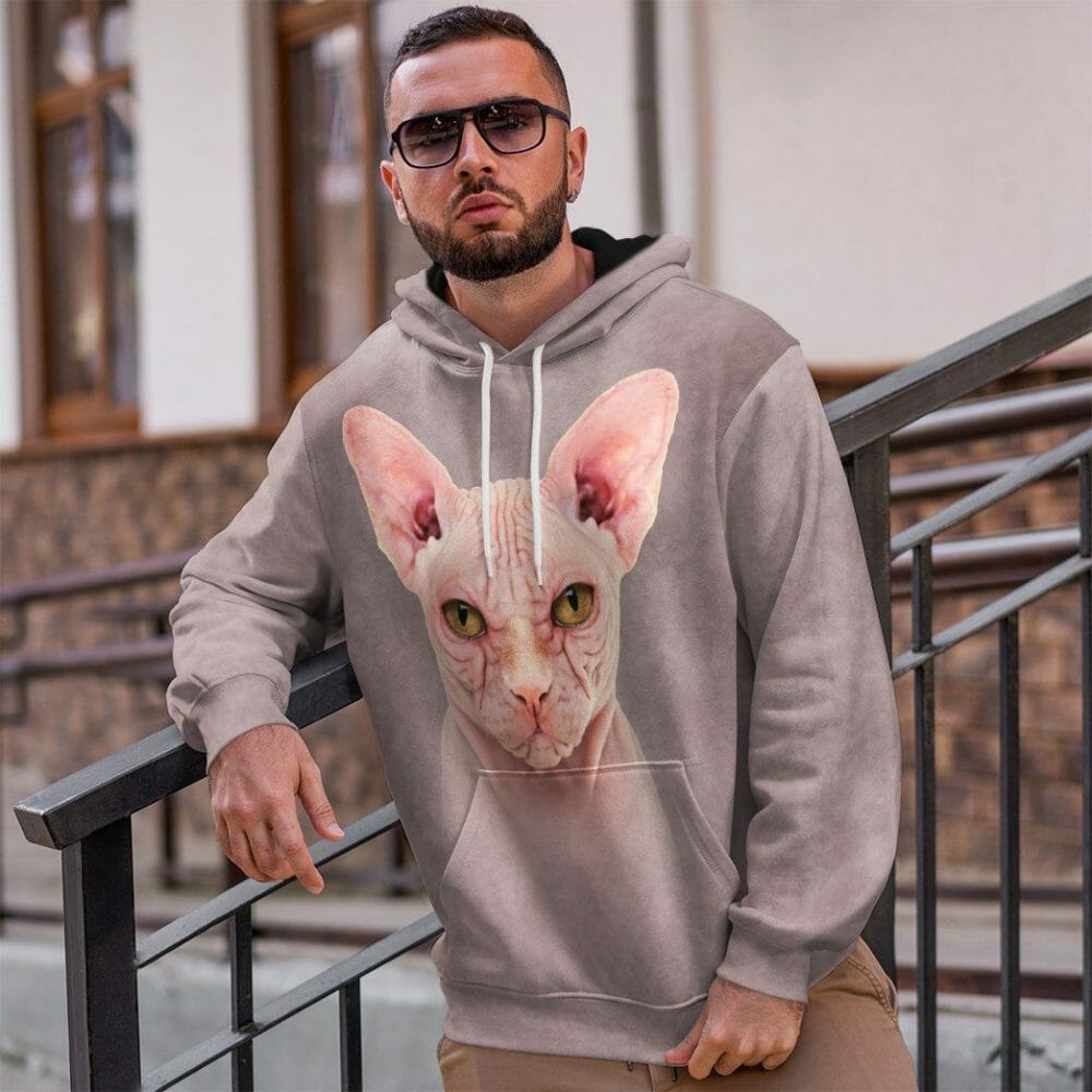 3D Sphynx Cat Tshirt Hoodie Apparel