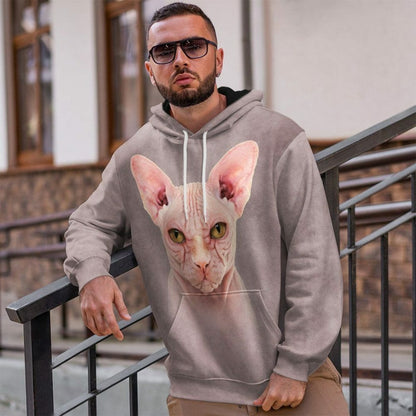 3D Sphynx Cat Tshirt Hoodie Apparel