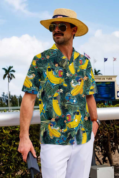 Funny Chill Tropical Banana Design Hawaiian Shirt,Hawaiian Shirt Gift, Christmas Gift