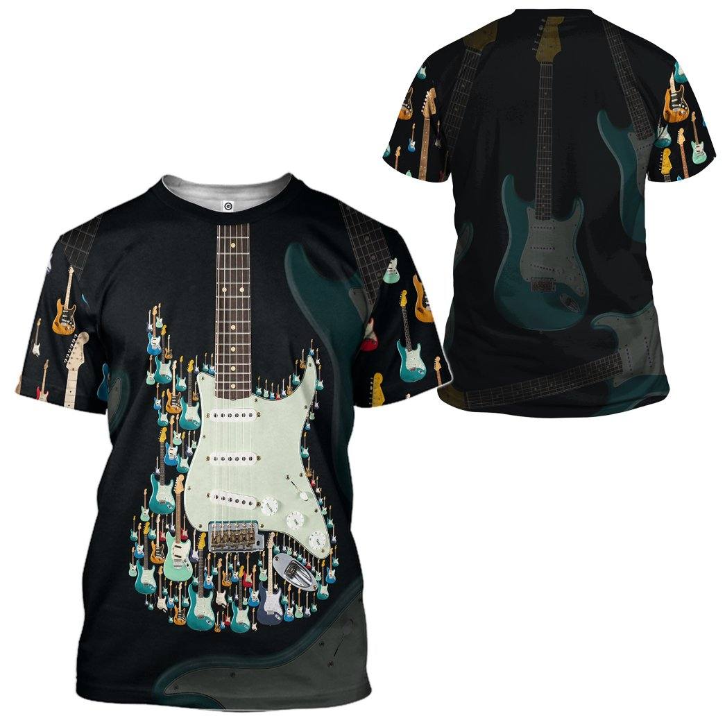 3D E-Gitarre Custom T-Shirt Hoodie Bekleidung