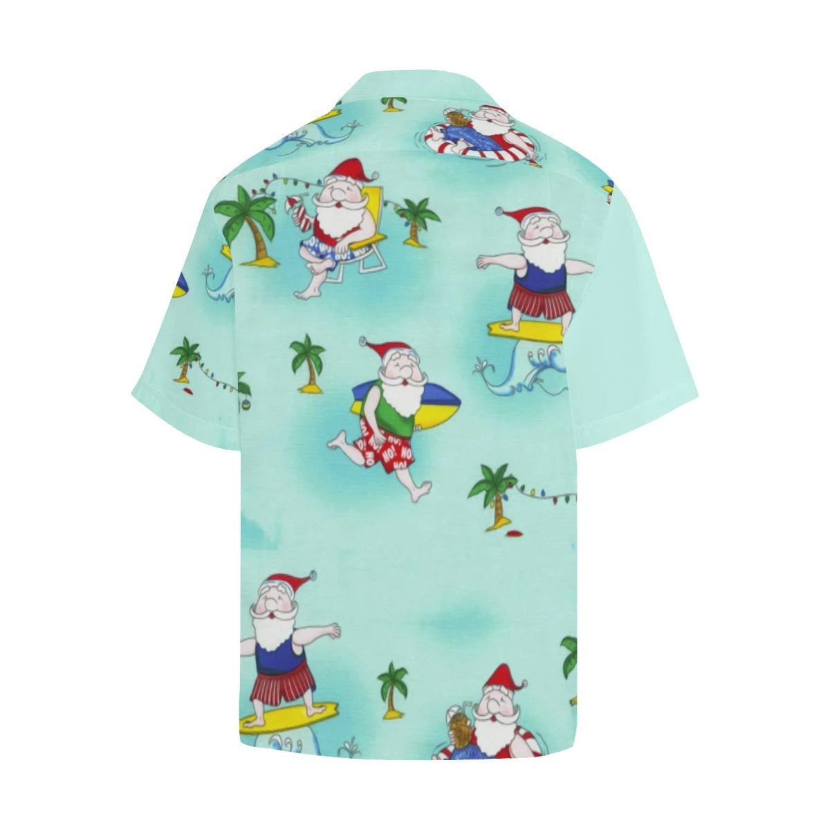 Hawaiian Shirt Christmas Maoli Kanaka Turquoise Background, Hawaiian For Gift