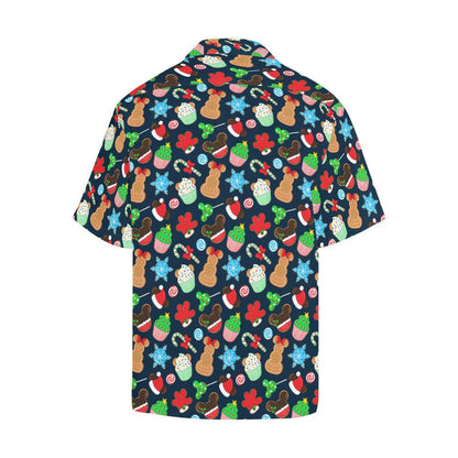 Cute Pattern Christmas Desserts Design Hawaiian Shirt, Hawaiian Shirt Gift, Christmas Gift