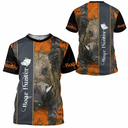 3D Wildschweinjäger Custom T-Shirt Hoodie Bekleidung
