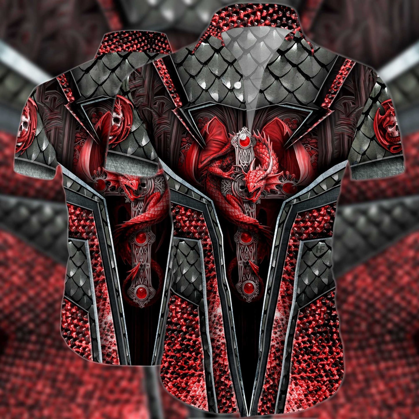 Cool Dragon 3D Pattern Design Hawaiian Shirt,Hawaiian Shirt Gift, Christmas Gift
