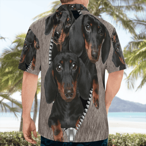 Dachshund Under Pocket Hawaiian Shirt, Hwaiian For Gift