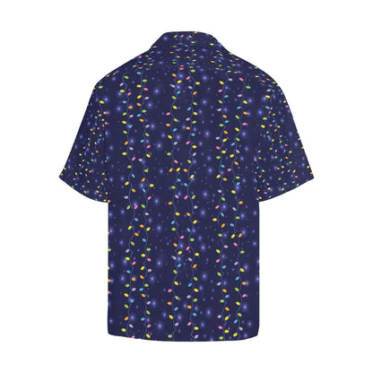 Christmas Night With Colorful Lights Pattern Hawaiian Shirt, Hawaiian Shirt Gift, Christmas Gift.