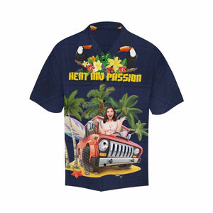 Jeep Car Heat And Passion Toucan Custom Photo Hawaiian Shirt, Hawaiian Shirt Gift, Christmas Gift