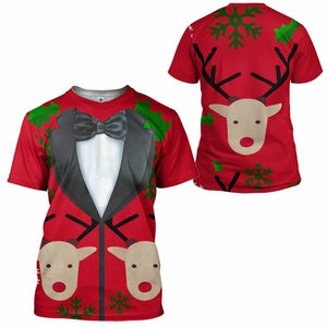 3D Christmas Faux Suit Custom Tshirt Hoodie Apparel